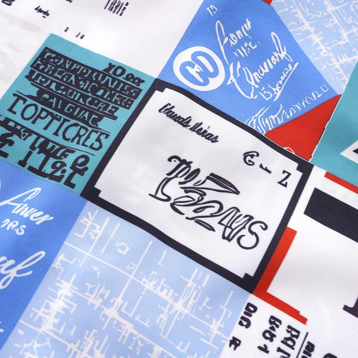 Statement Resort Mens Graphic Collage Print 2 Piece Outfit Loose Fit Drawstring Shorts Set for Vacation Wear and Street Style