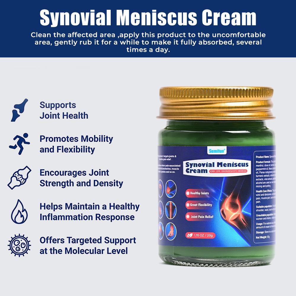 Sumifun Synovial Meniscus Cream 50g - Herbal Joint & Muscle Relief for Comfort & Flexibility - Healthcare Therapy arnica con diclofenac oy naproxen o joint protection bee venom joint relief cream