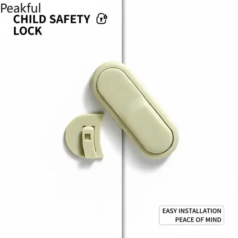 4-Pack Baby Proofing Cabinet Locks, Effective Child Safety Latches for Doors, Drawers, Fridge & Oven, 3M Adhesive, Easy Install No Drilling, Great Baby Shower Gift for New Parents