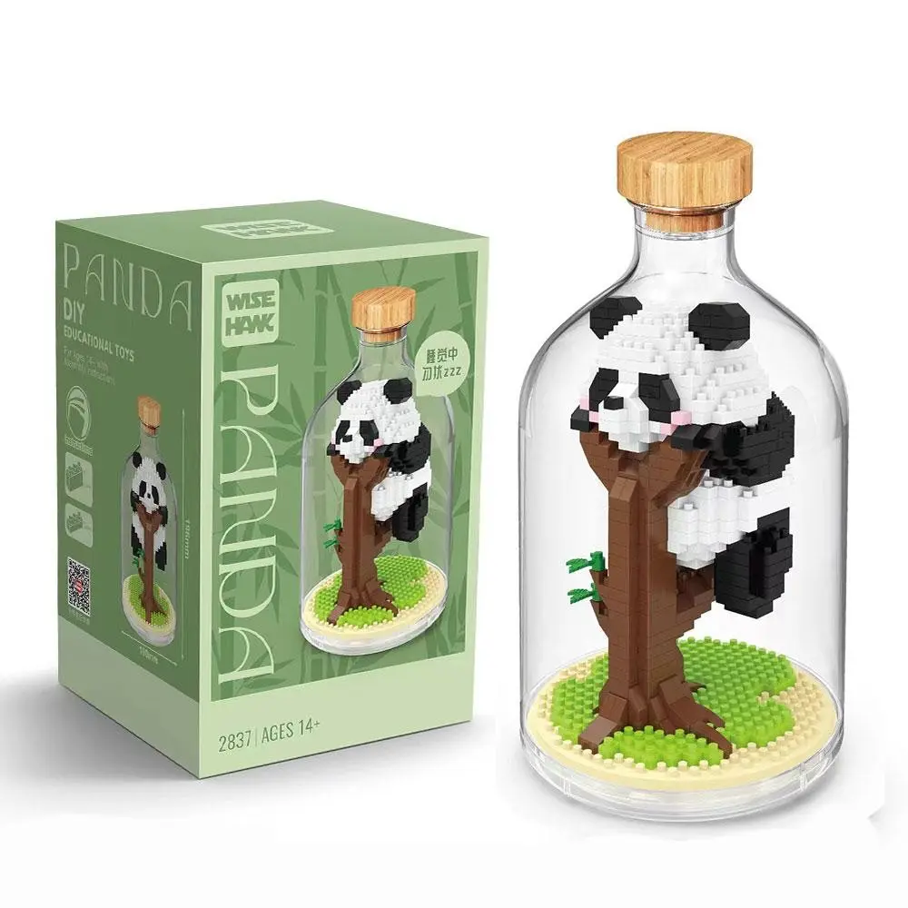Hanging Panda Tree Micro Brick with Dome 1Pc, for 12 13 14 15 16 17 Year Old Female Male Collectors, Giant Panda Assembly Kit 3D Model, Creative DIY Hobby Crafting Desk Toy, New Year Birthday Gifts, 2026 Top Trendy Item