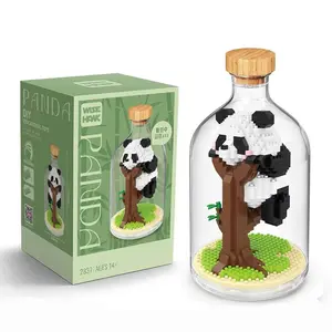 Hanging Panda Tree Micro Brick with Dome 1Pc, for 12 13 14 15 16 17 Year Old Female Male Collectors, Giant Panda Assembly Kit 3D Model, Creative DIY Hobby Crafting Desk Toy, New Year Birthday Gifts, 2026 Top Trendy Item