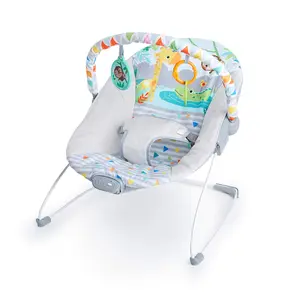 Baby Bouncer Soothing Vibrations Infant Seat - Removable -Toy Bar, Nonslip Feet, 0-6 Months Up to 20 lbs