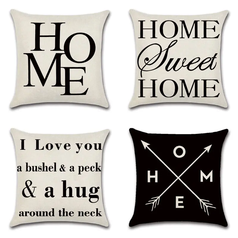 Black White Classic Throw Pillow Cover, Home Living Room Sofa Decor Cushion Case, Universal Car Seat Backrest Pillow Slipcover