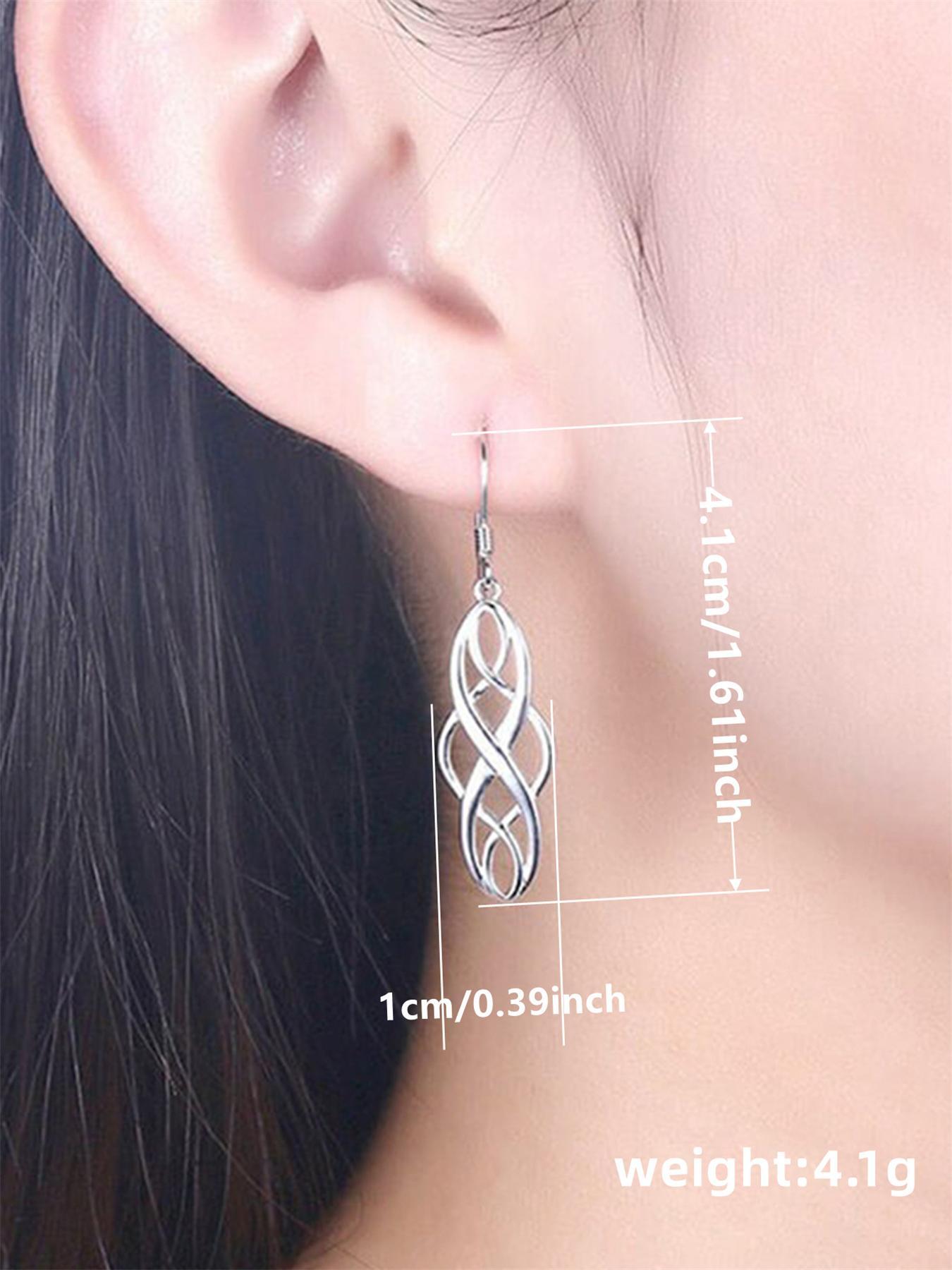 Women's Elegant Hollow out Design Dangle Earrings, 1 Pair Vintage Trendy Dangle Earrings, Chic Gorgeous Jewelry As Gift for Girlfriend for Party Decor, Fashion Jewelry