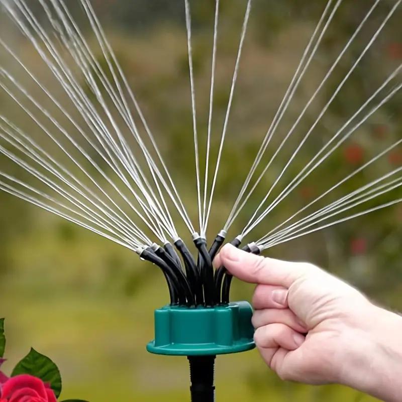 360 Degree Automatic Multi-head Watering Sprayer Nozzle, Garden Sprinkler Head, Yard Watering Device, Watering Equipment for Garden, Modern Garden Water Hose, Automatic Plants Watering, Garden Accessories