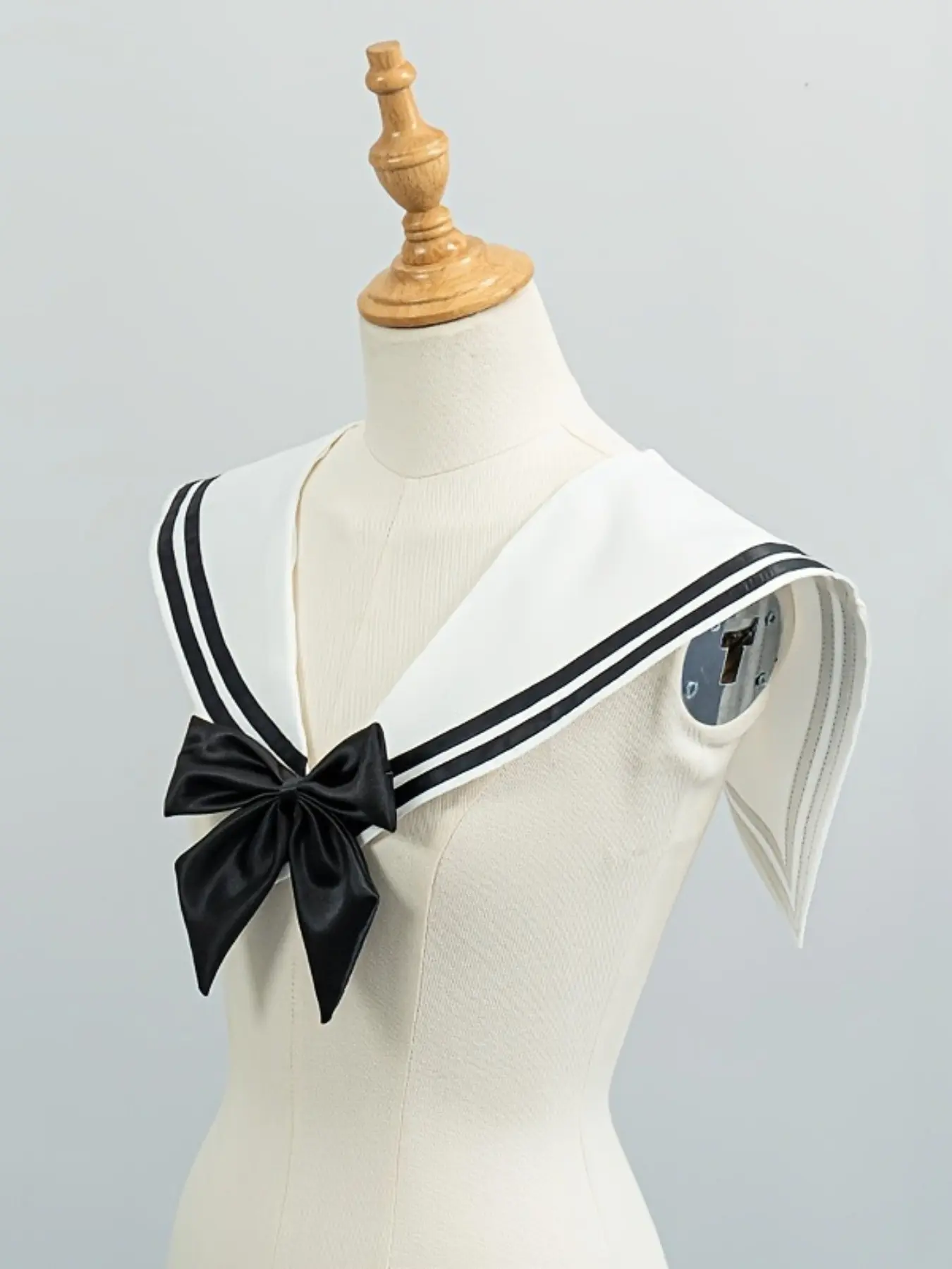 Sailor Uniform Basic Collar Tie Flower Japanese School Style Fake Necktie, Casual Anime Accessory