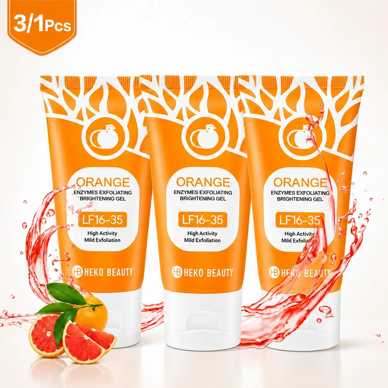 HEKO BEAUTY Scent Exfoliating Cleansing Gel, Body Care, Exfoliator, Cleanser, Scented, Gentle Removal of Facial and Body Dead Skin, Deep Cleaning, Nourishing Moisturizing, Hydrating, Suitable for All Skins