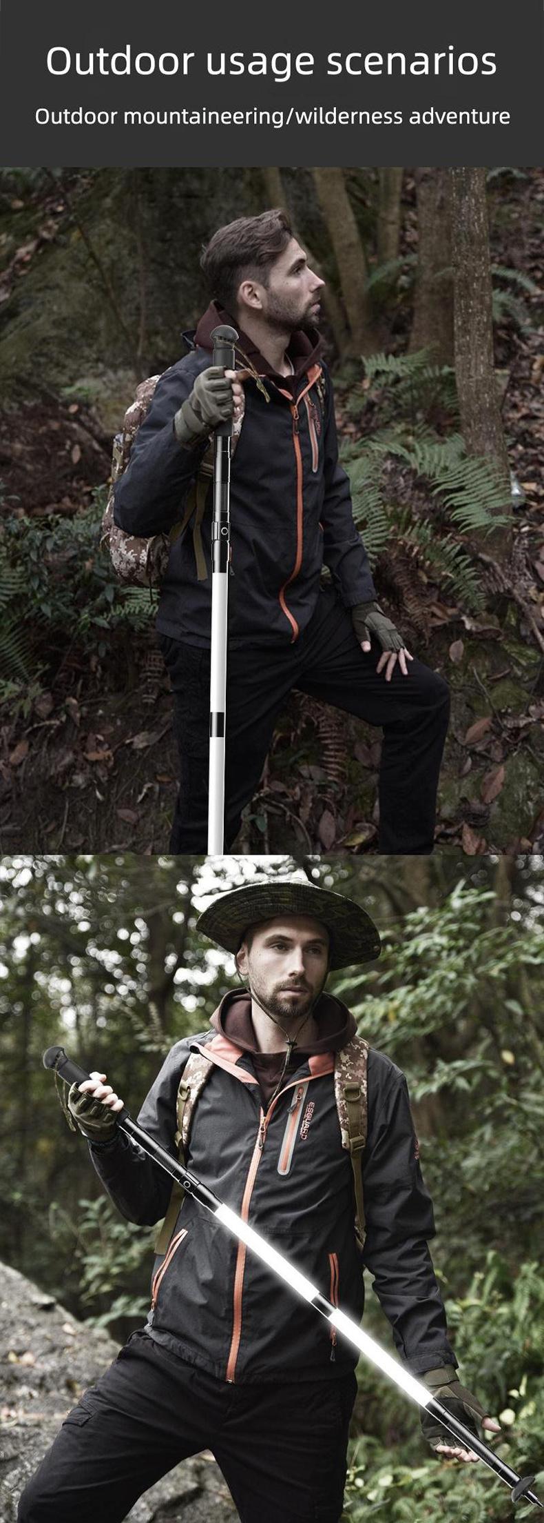 Ultra-Bright LED Safety Staff for Ultimate Night Visibility |   Rechargeable Laser Saber Walking Stick, Waterproof & Ultra-Light for Hikers, Senior Safety, Camping & Power Outages