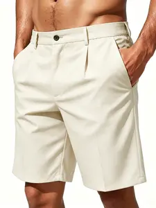 Men's Golf Shorts Quick-Dry, Lightweight Casual Suit Shorts, Elastic Waist Design, Ideal for Golf, Work, Socializing, Parties