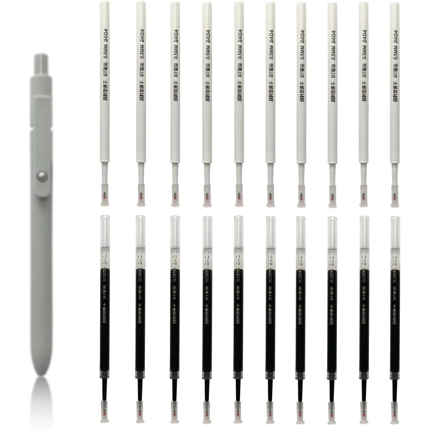 Pen Refill Compatible with ,0.5mm,20PCS | Tip Fine Point,Quick Drying Ink,Smooth Writing,Black Ink