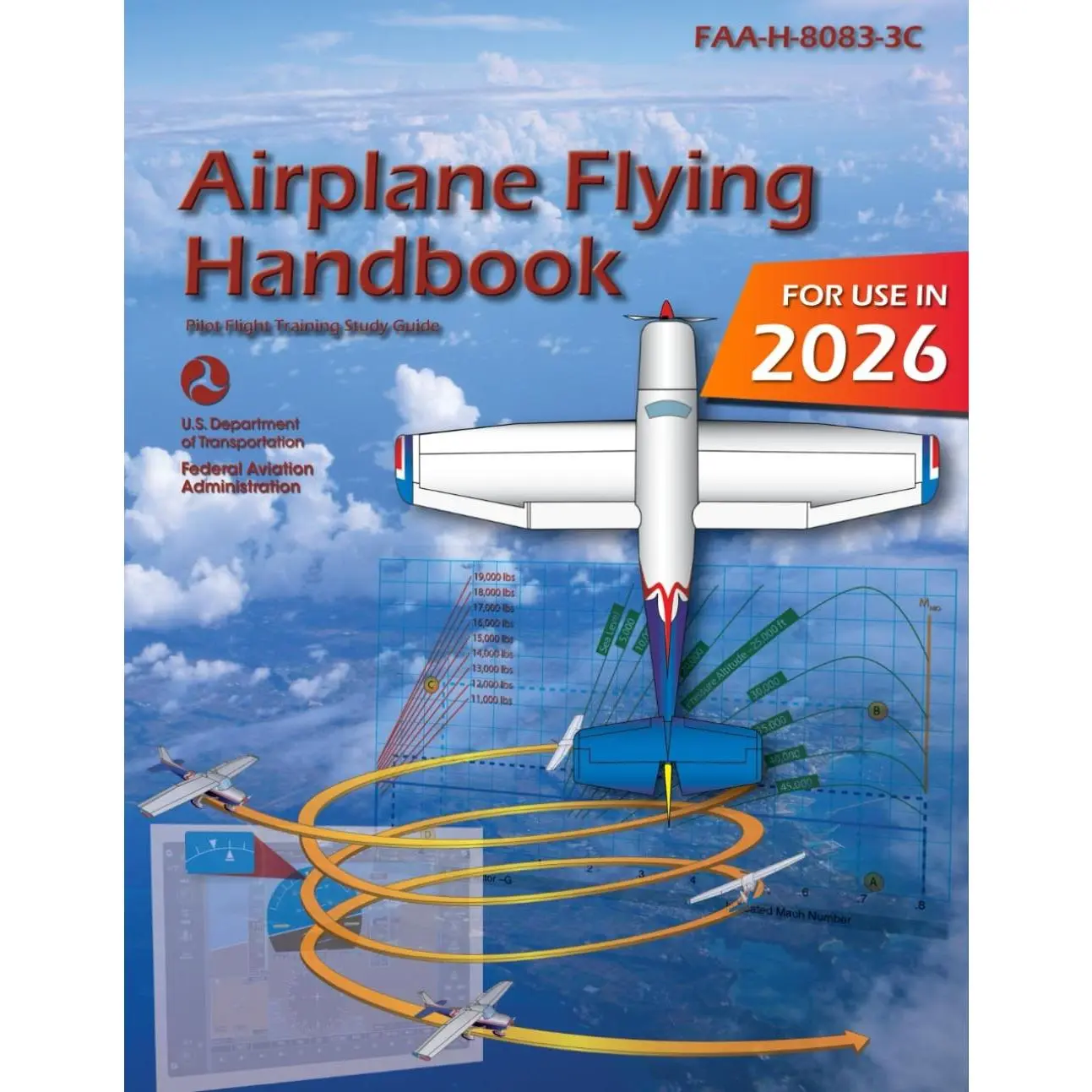 Airplane Flying Handbook FAA-H-8083-3C: Pilot Flight Training Study Guide (Color Print)