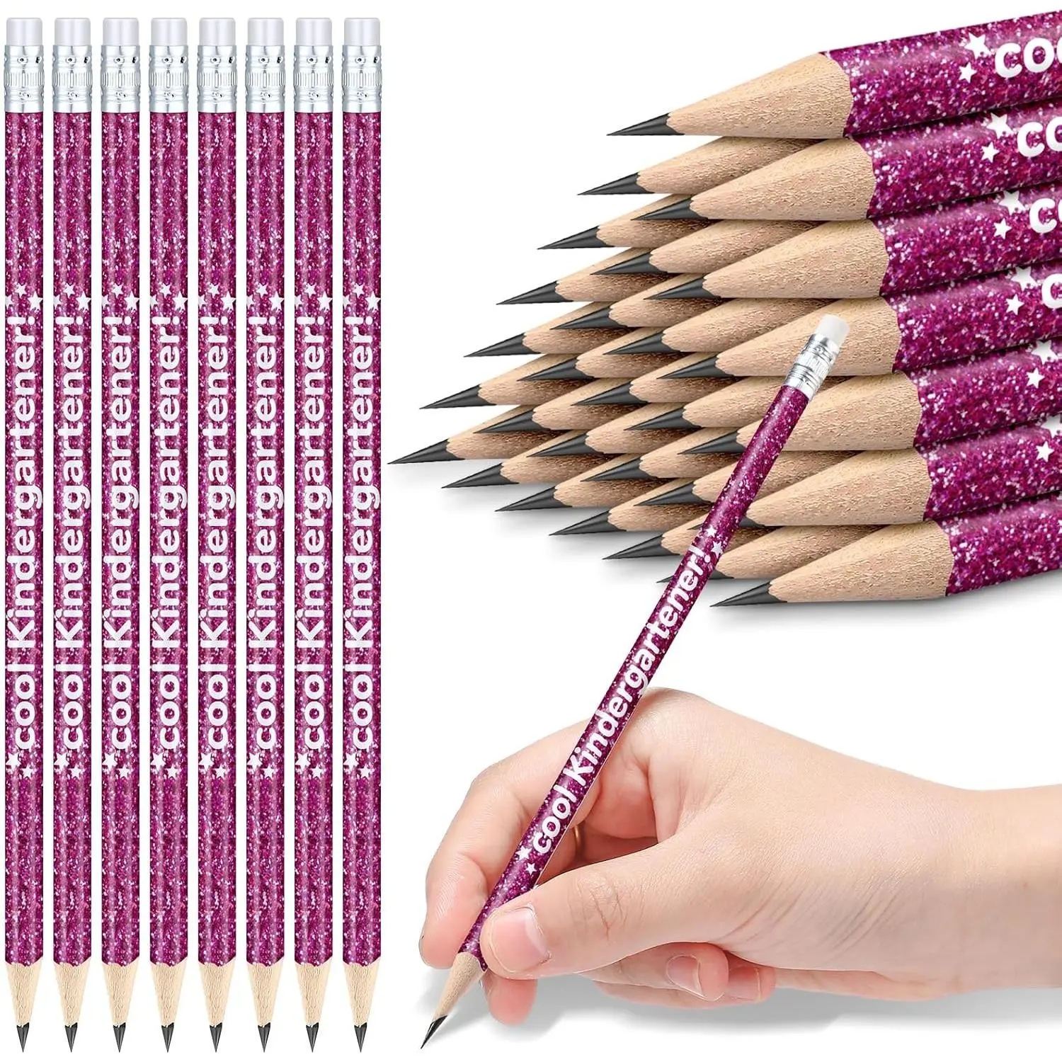 24 count Kindergartener Graders Pencils Graduation  Bulk Cool Kindergartener Grader Pencils Classroom  Bag Stuff for  Students End of   to School Classroom Present