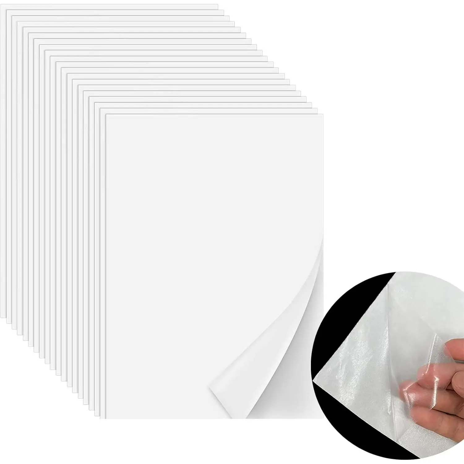 Iron  Adhesive Sheets 20 count, Heavy Weight Double-Sided Heat Melt Fabric Glue Sheet, A4 Size Fusible Adhesive Sheets, Press- Patch Iron  Tape, Fusible Interfacing for Sewing, Heat and Bond