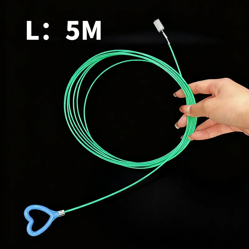 196.85Inch Long Drain Pipe Cleaner Brush, Flexible Unclog Removal Tool for Sink Sunroof AC Duct, Household Plumbing Cleaning Accessory