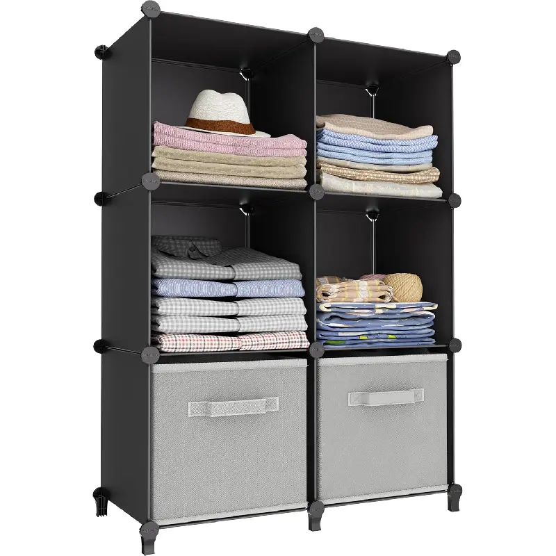 6-Cube Storage Organizer, Closet Organizer Storage Cabinet Shelf Bookcase Bookshelf,Storage Cubes Organizers Cabinet for Kids,Closet, Bedroom,Bathroom