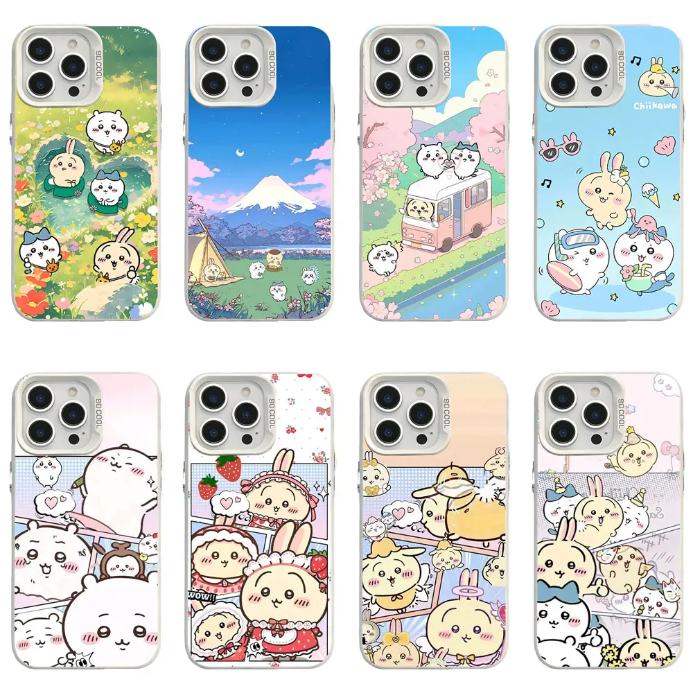 Chiikawa Phone Case, Four-Corner Shockproof Lens Bumper Cover Compatible With iPhone 11/12/13/14/15/16/17 & Samsung Galaxy S23/S24/S25/S26