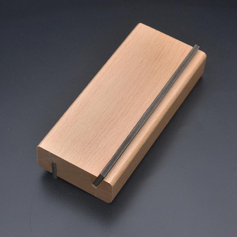 Solid Wood Guitar Fret File 2-in-1 Crown End Bevel File Tool Steel Fine Fret File Guitarist's Tool