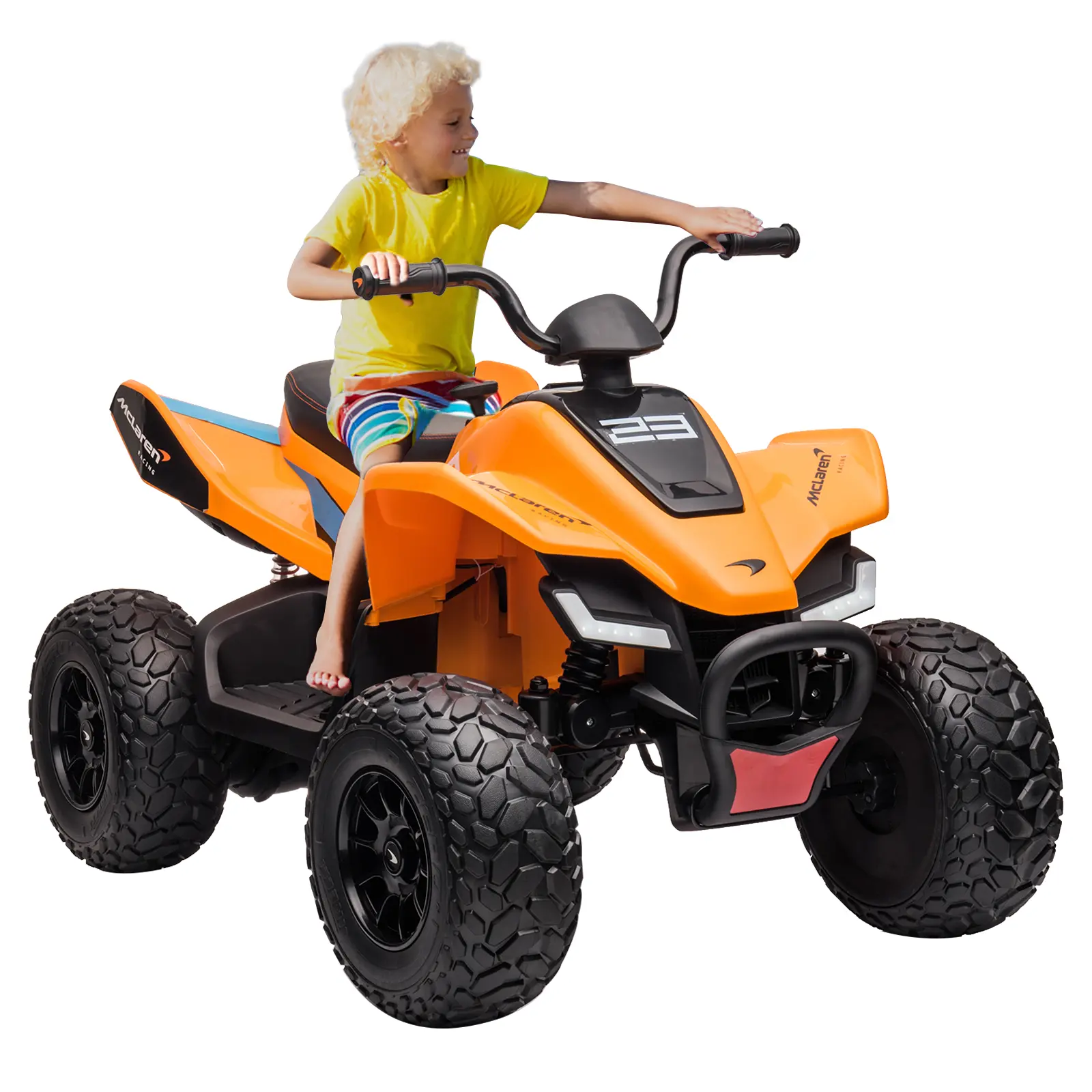 24V Electric Ride-On Vehicle for Kids, for Boys and Girls, with LED Lights, MP3 Player