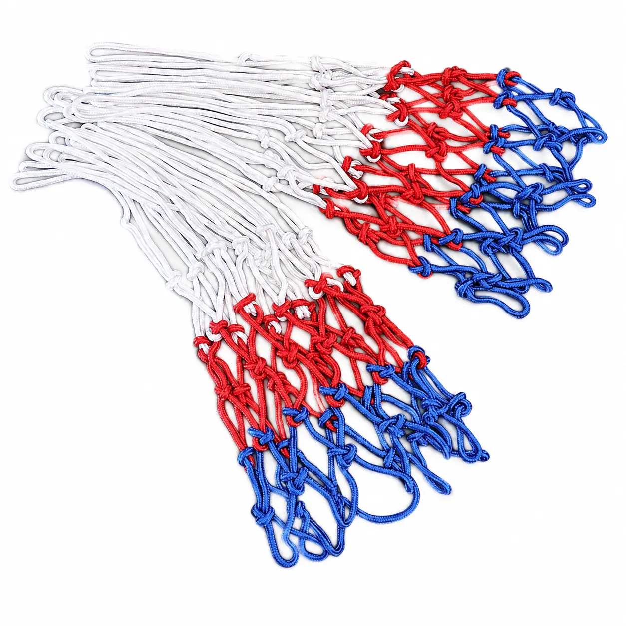 Heavy-Duty Basketball Net with 12 Reinforced Metal Buckles, Weather-Resistant Polyester Mesh, Fits Standard 18-Inch Hoops, Ideal for Indoor/Outdoor Play, Youth and Adult Use, Easy Installation, Long-Lasting Performance