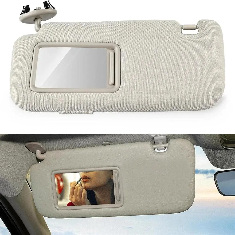 For Toyota Auris Corolla Car Interior Sun Visor With Mirror Grey Beige Sun Shade Left Right Driver Passenger Side 2007-2013 Car Accessories