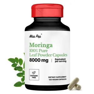 Misspep Moringa Leaf Powder Capsules - 8000mg 10:1 Pure Extract, Vegan, Non-GMO, Gluten-Free Superfood Healthcare Supplement for Energy, Immune Health - 120 Capsules top