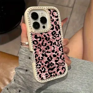 Handyhülle: Leopardenmuster Transparent Modisch Beidseitig Diamantbesetzt, Geeignet Für Apple 17 15 14 13 12 Pro Max 16 15 14 Plus 13 12 Pro 11 Handyhüllen. Großes Loch TPU-Material, Stabil Weich, Harte Rückseite, Mehrfacher Schutz.