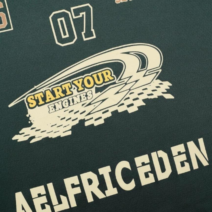 Aelfric Eden Contrast Color Racing Tee Knitted Fabric Streetwear For Men Y2k Vintage Motorsport Jersey Oversized Casual Top For Daily Wear Party Street Skateboarding Hip Hop For Young Adults Teens Street Style Lovers