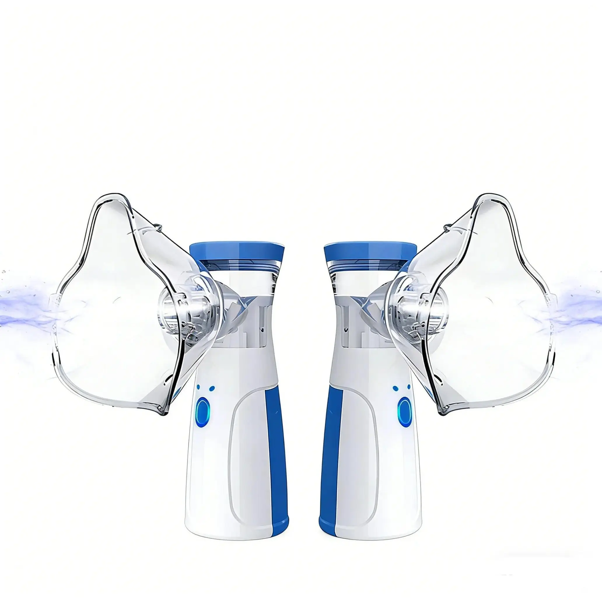 Set of 2 Portable Intelligent Handheld Humidifiers - Adult-Friendly Personal Care Device, 3-Speed Adjustable Speed, Home/Travel Respiratory Care, Child-Safe Design (Battery-Not-Included), Set Of Two