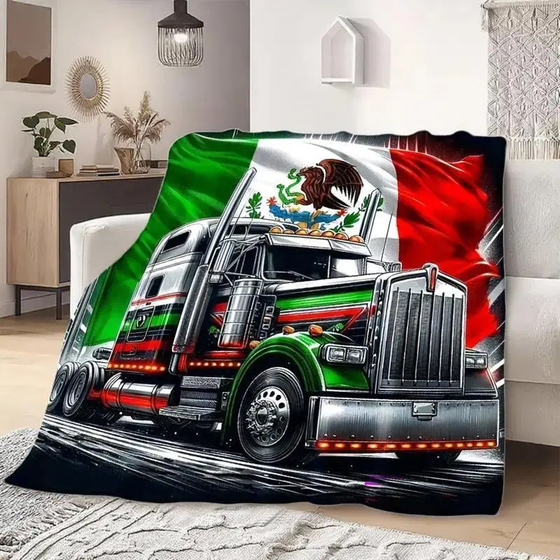 Peterbilt Truck Fleece Blanket Soft Cozy Creatively Designed Perfect Christmas Halloween Gift Ultimate Comfort Companion Flannel Fabric 30x40 40x50 50x60 80x60 Inches.