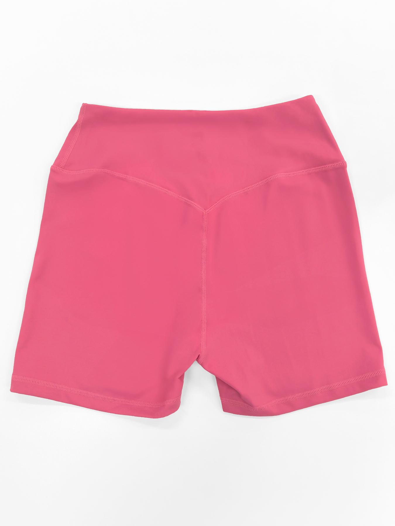 Women's Solid Crop Tube Top & High Waist Shorts Sports Set, Casual Comfy Breathable Two-piece Fitness Outfits for Yoga Gym Workout Running, Ladies Sportswear for Spring & Fall, Sporty Set