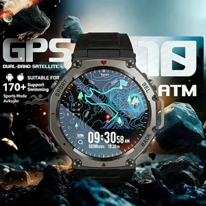 2026 Men's Smart Watch GPS Amoled Touch Screen, 5atm Water Resistant, Bluetooth-compatible Connectivity, iOS Compatible, Sports & Fitness Tracking