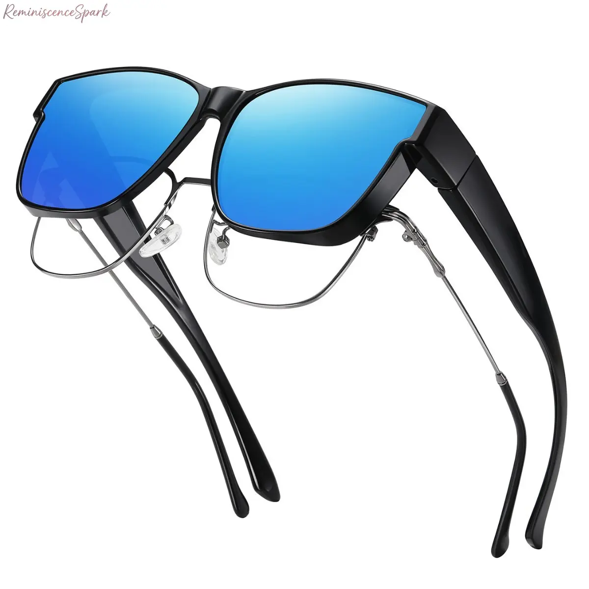 Unisex Oversized Fit-Over Prescription Sunglasses, Polarized UV400 Sports Eyewear, Protective Lenses for Driving, Night Riding & Daily Commuting