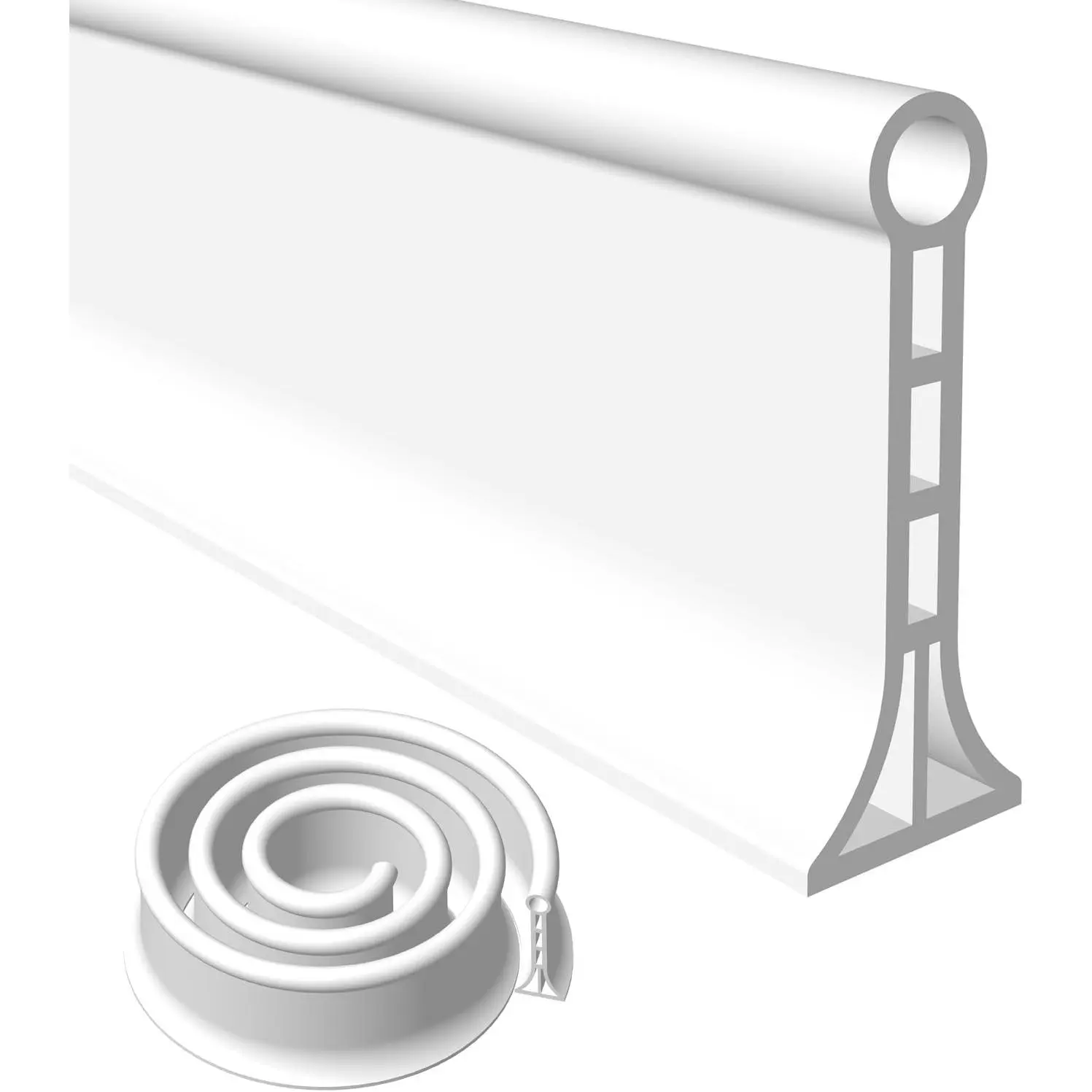 3.15" High 67 Inch New Collapsible Shower Threshold Water Dam, Shower Splash Guard Barrier for Wet and Dry Separation