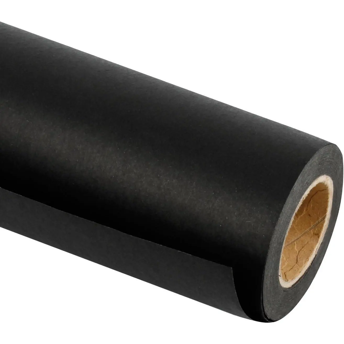 Black Kraft Paper Roll - 18 inches x 100 feet - Recyclable Paper Perfect for for Crafts, Art, Wrapping, Packing, Postal, Shipping, Dunnage & Parcel