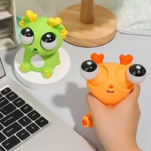 Viral Stress Relief Toy on Douyin, Funny Pop-Eyed Dragon for Kids to Squeeze, Creative Gag Vent Toy