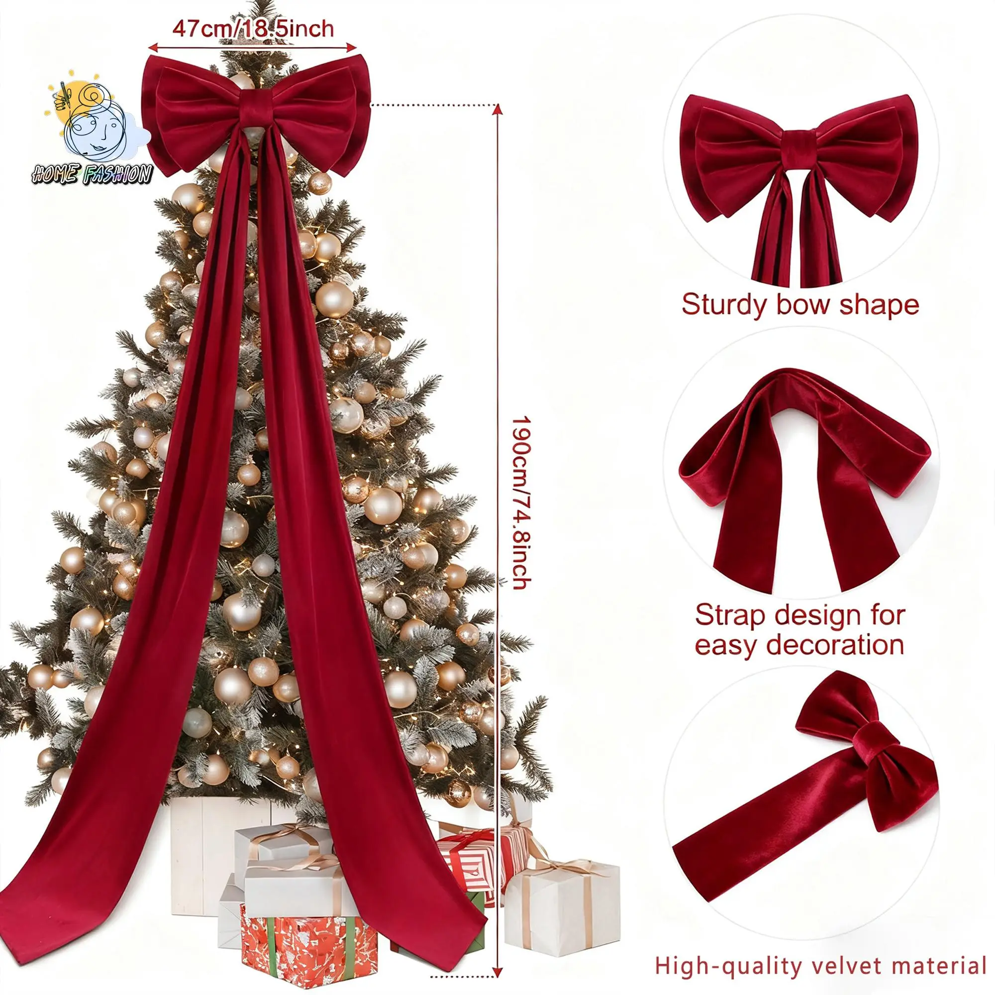 Unisex Giant Ribbon Bow Decoration, Bow Shape Large-Scale Festive Backdrop Wall Decor for Wedding Party