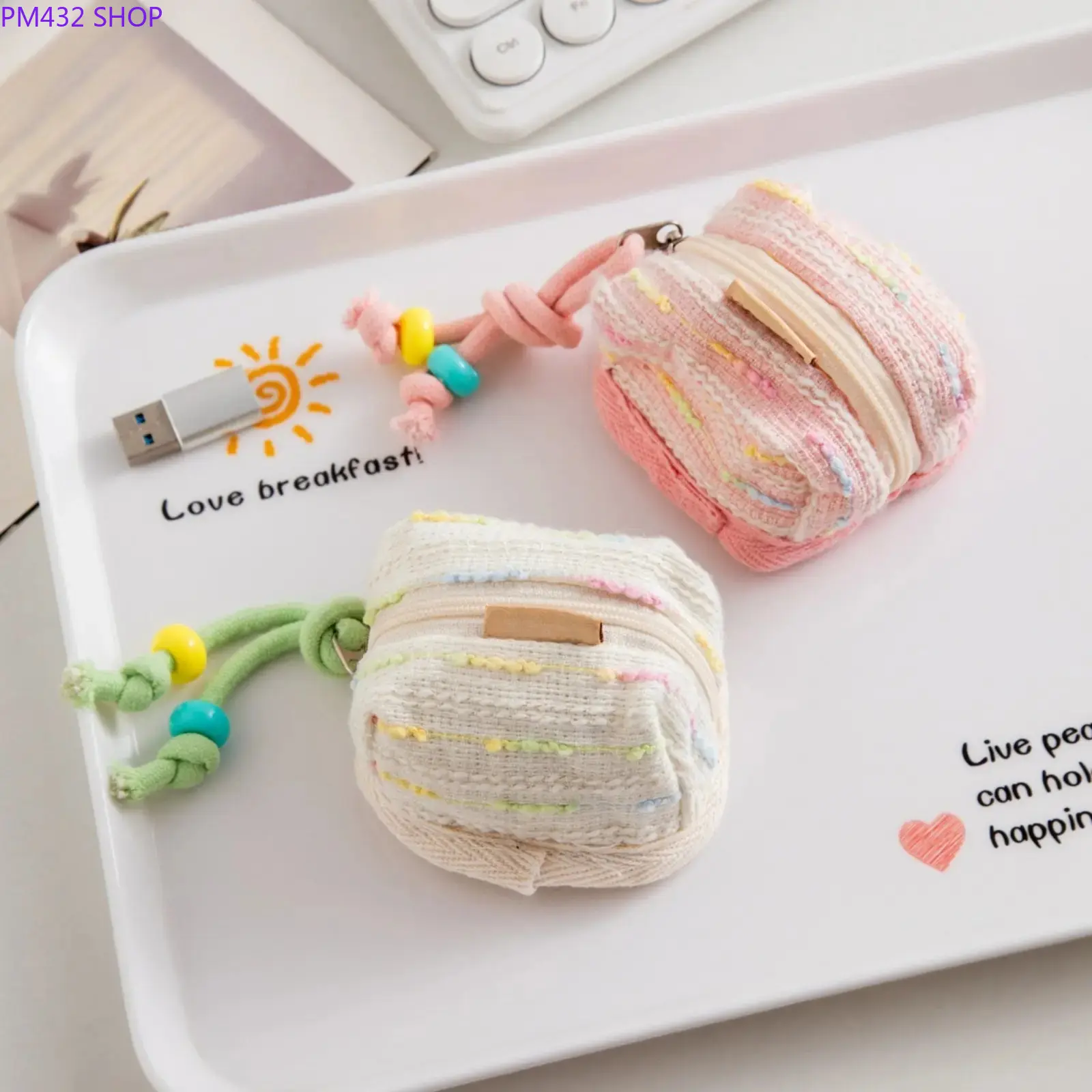 Cute Mini Zipper Pouch, Portable Coin Purse and Gadget Organizer, Small Travel Storage Bag for Keys, Earbuds, Cards and Daily Essentials