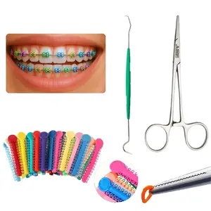 1040Pcs Dental Orthodontic Ligature Ties, Easy DIY Braces Color Changing Kit, Vibrant Elastic Rubber Brackets Accessories for Teens and Adults Custom Orthodontic Styling