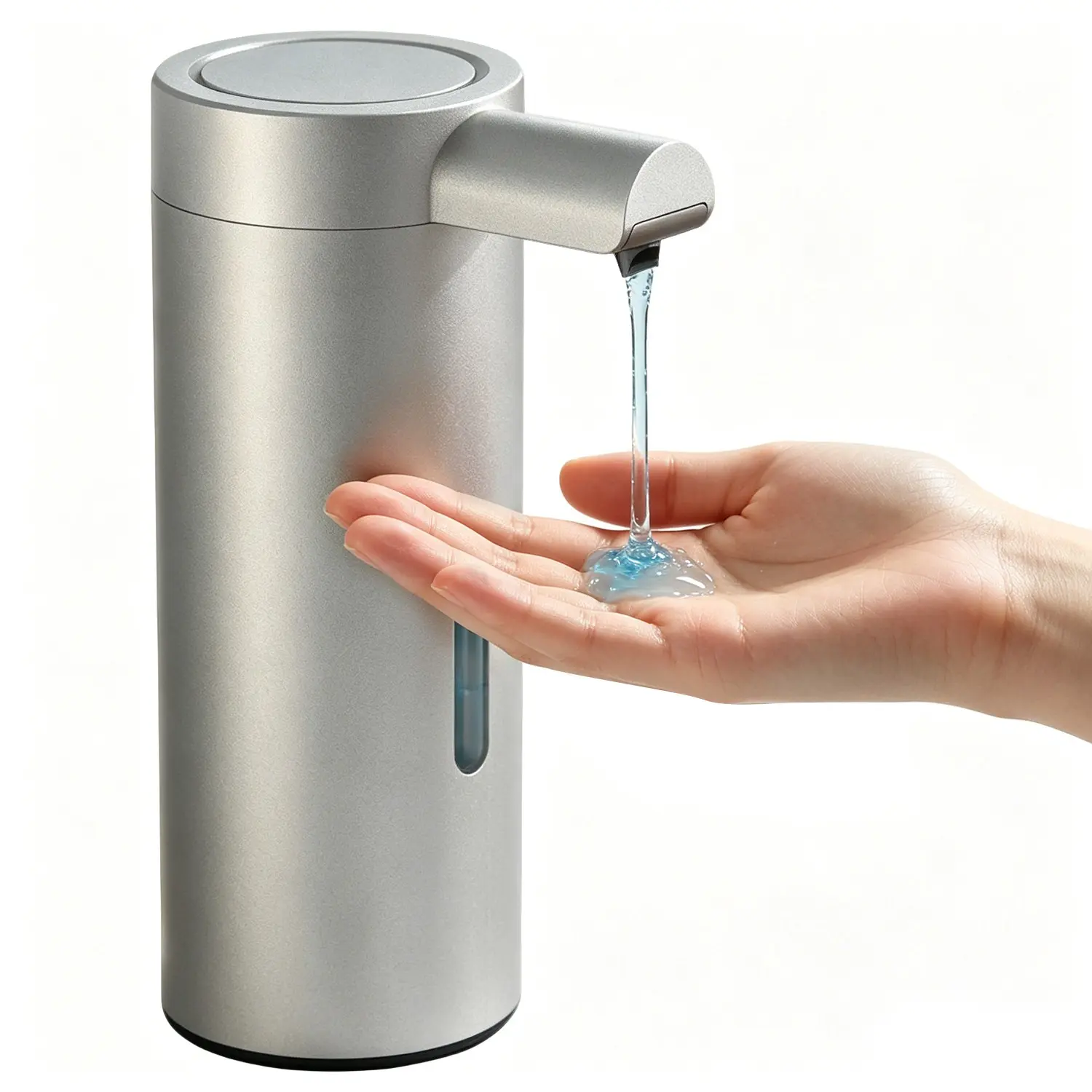 Automatic Stainless Steel Soap Dispenser Touchless, Rechargeable, Electric Sensor, Hand-Free Liquid Soap Dispenser, 12 Oz, 3 Adjustable Volumes, Kitchen & Bathroom