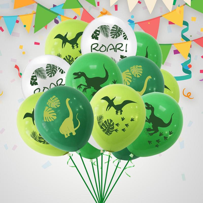 Dinosaur Theme Latex Balloons, 12 Inch and Dinosaur Pattern, Party Decorations, Birthday Parties, Anniversary Celebrations, Balloon Party Supplies