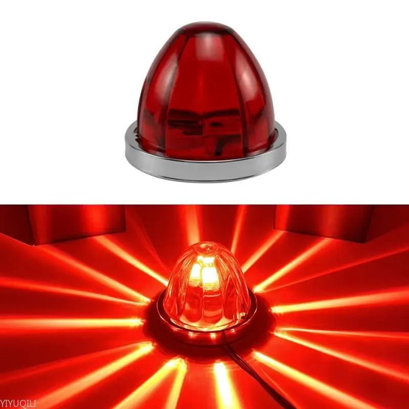12V 24V Big Watermelon Led Marker Light Turn Signal Lamp Indicators Warning Light for Truck Trailers Caravan Bus Van Lorry