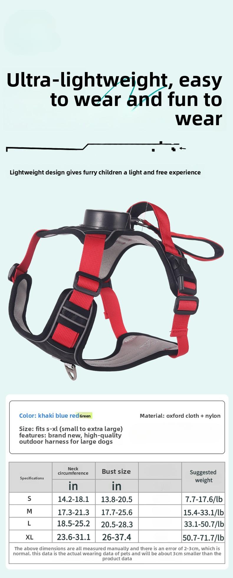 Ditch the Slip-Ups with Flimsy Harnesses! All-in-One Heavy-Duty Dog Harness |   Tear & Pull-Resistant, Ultra-Secure for Big Dogs