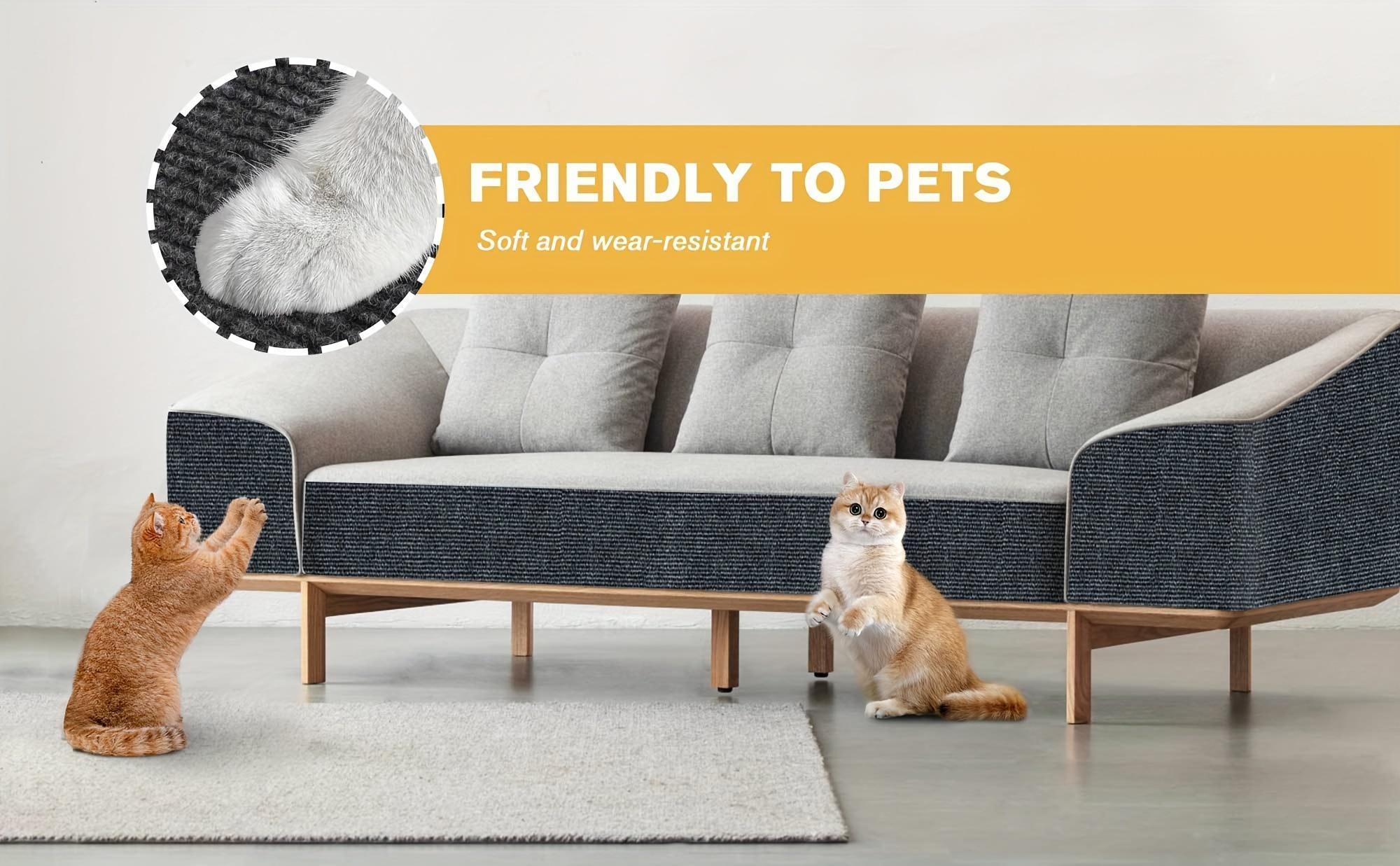 Customizable Cat Scratching Mat - Durable, Easy-Install Furniture Protector & Claw Care Pad for Cats - Multi-Purpose, Long-Lasting Polyester Design