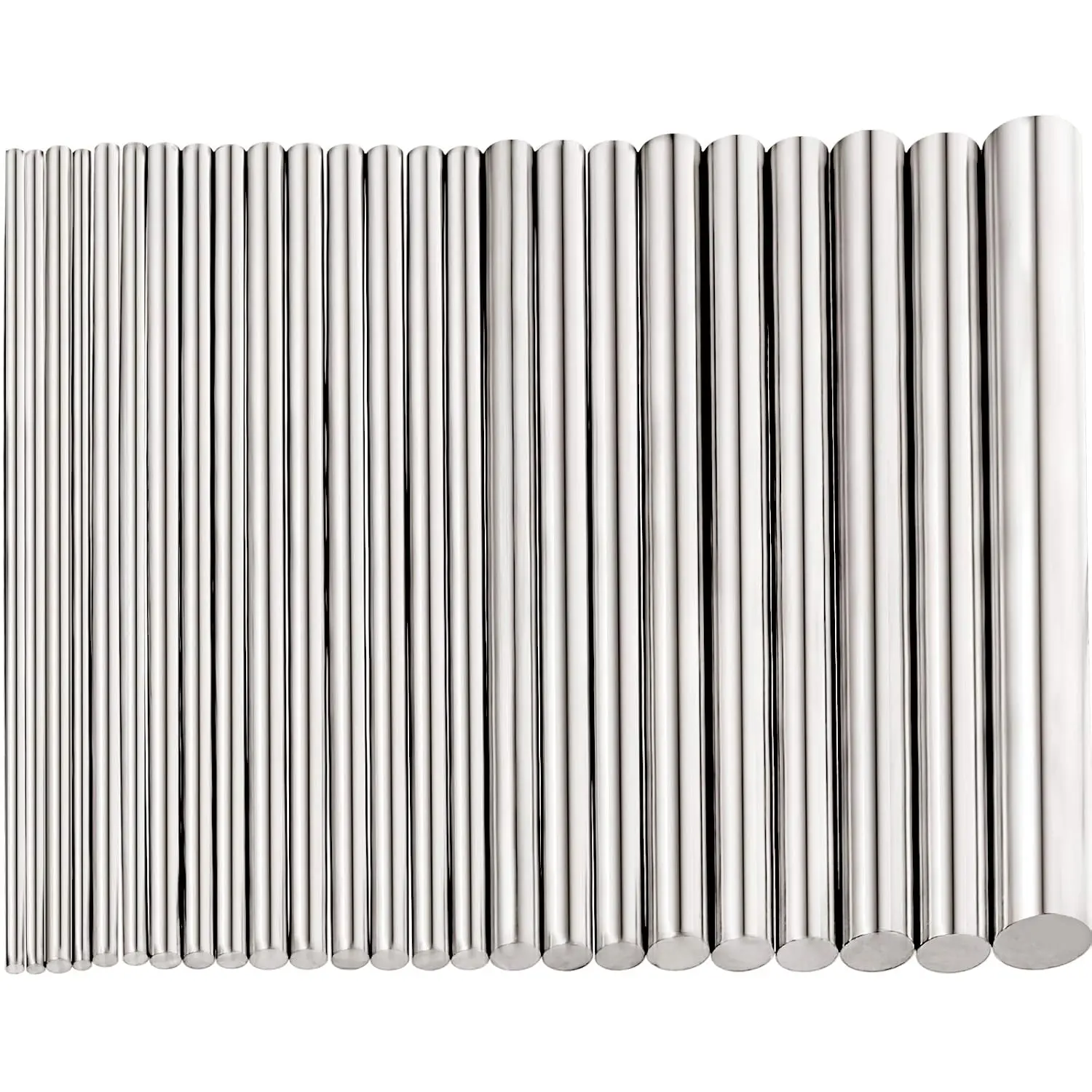 24 count 304 Stainless Steel Round Rods Bar  Diameter 1.5-8 mm for 100 mm Length with Plastic Storage Box Stainless Steel Stick for Drift Punches Various Shaft DIY Craft Models Plane Ship