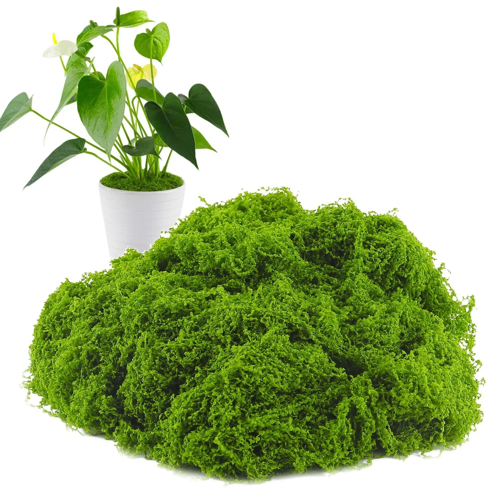 Outdoor Artificial Greenery 200g, Large Synthetic Moss Pad, Realistic Texture, Easy to Cut, Deep, Indoor/outdoor Garden Decor