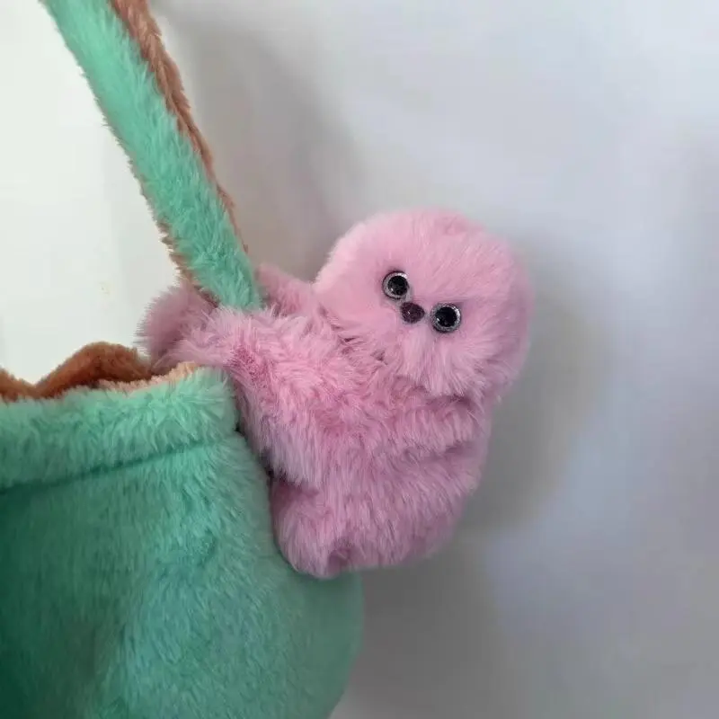 Interactive Electronic Motion Plush Toy - Shy Head-Shaking Unisex Companion, Fluffy Fabric Bag Decor, Stress Relief Gift for Kids & Adults, Gifts & Collecting Item