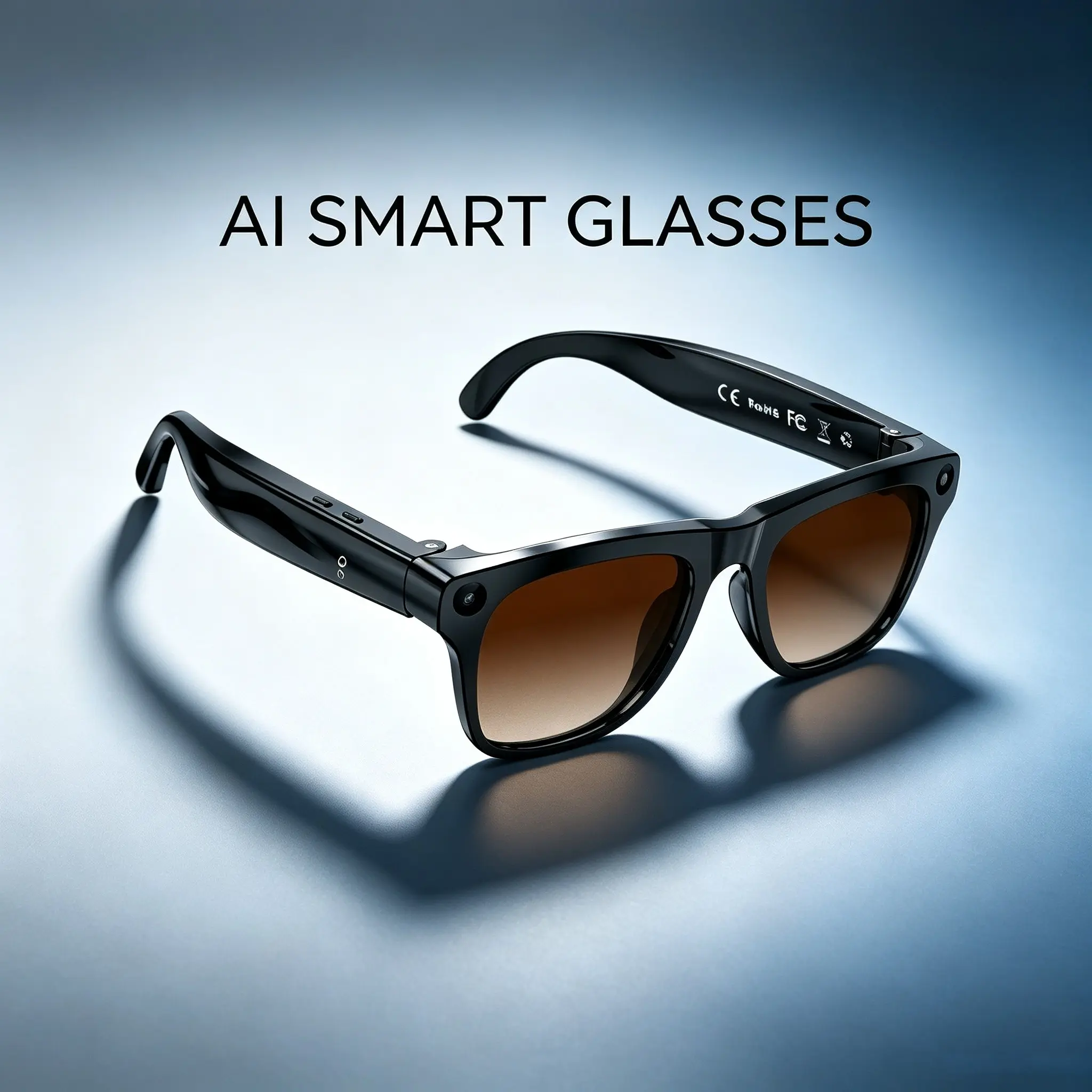 New Xkone Smart Glasses, HD Camera Recording, Ai Chatgpt Translation, 3 Interchangeable Lenses, Anti-Shake Video, 290mah Battery, Lightweight Frame