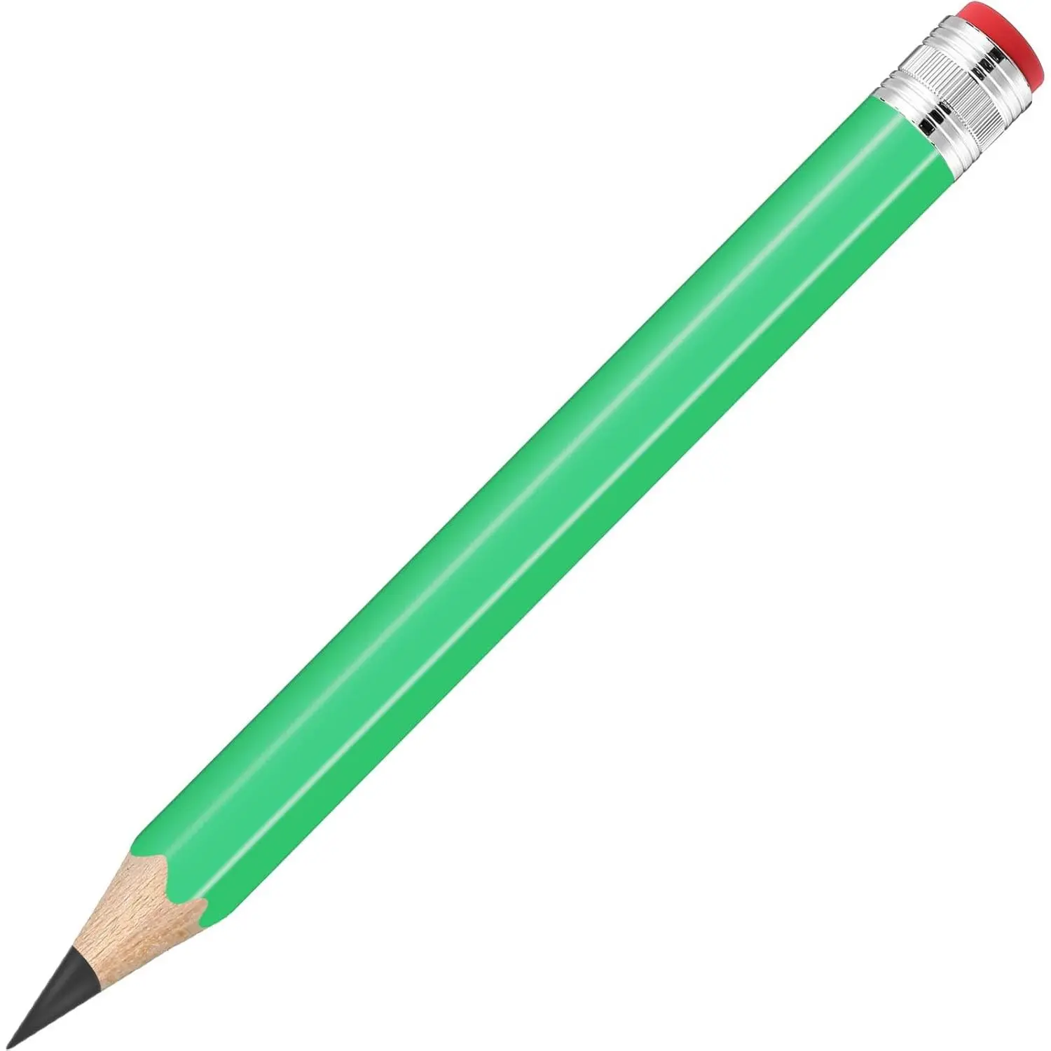 13 inch Wooden Jumbo Giant Novelty Pencil with Eraser for Prop Decor, School Projects, Party Favors and Unique Gifts (Green)