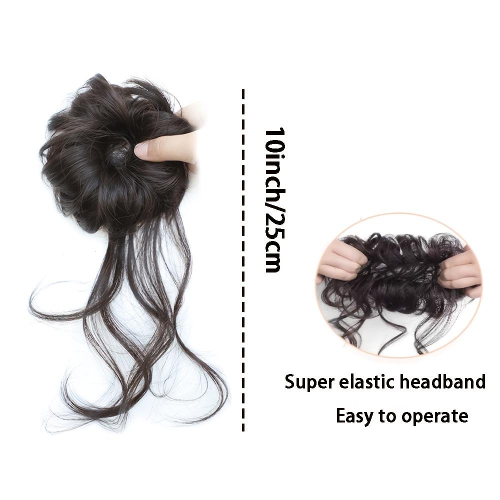 2 pieces of women's messy long hair bun hair accessories, synthetic wavy hair wraps, easy to wear, suitable for festivals, parties, and essential for Christmas costumes