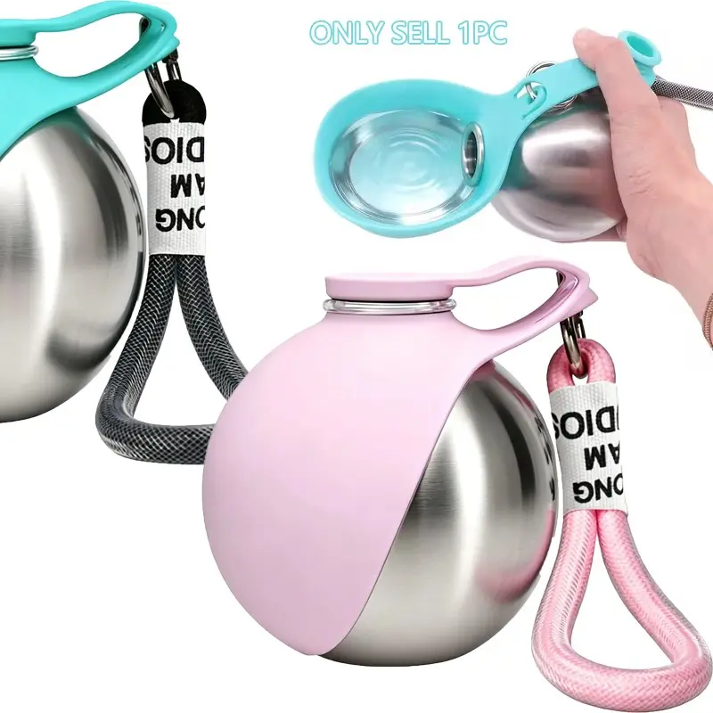 Pet Water Bottle, Leak-Proof Travel Cup for Dogs and Cats, Foldable Outdoor Water Cup, Metal and Plastic Options, Portable Pet Hydrator